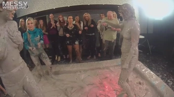 Messy Wrestling: Scary In Satin! Business Babes Rip Each Other Up In The Mud! Screencap 59 on sinx.preview.netperv.com