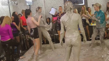 Messy Wrestling: Scary In Satin! Business Babes Rip Each Other Up In The Mud! Screencap 63 on sinx.preview.netperv.com