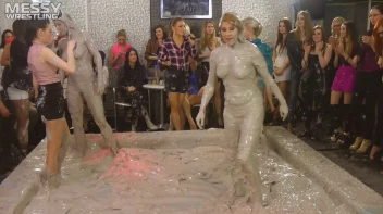 Messy Wrestling: Scary In Satin! Business Babes Rip Each Other Up In The Mud! Screencap 65 on sinx.preview.netperv.com