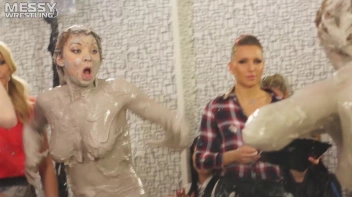 Messy Wrestling: Scary In Satin! Business Babes Rip Each Other Up In The Mud! Screencap 74 on sinx.preview.netperv.com