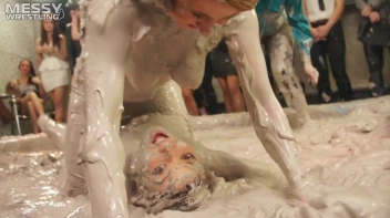 Messy Wrestling: Scary In Satin! Business Babes Rip Each Other Up In The Mud! Screencap 76 on sinx.preview.netperv.com