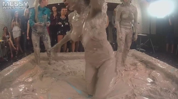 Messy Wrestling: Scary In Satin! Business Babes Rip Each Other Up In The Mud! Screencap 78 on sinx.preview.netperv.com