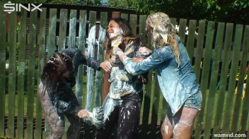 Messy paint wrestling and spanking with three gorgeous girls Screencap 16 on sinx.preview.netperv.com