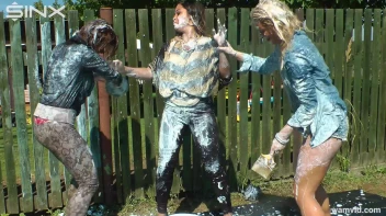 Messy paint wrestling and spanking with three gorgeous girls Screencap 19 on sinx.preview.netperv.com