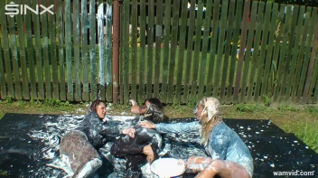 Messy paint wrestling and spanking with three gorgeous girls Screencap 21 on sinx.preview.netperv.com