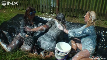 Messy paint wrestling and spanking with three gorgeous girls Screencap 26 on sinx.preview.netperv.com