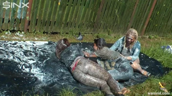 Messy paint wrestling and spanking with three gorgeous girls Screencap 31 on sinx.preview.netperv.com