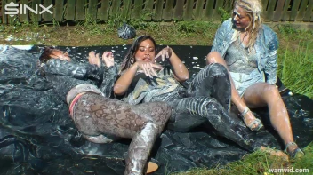 Messy paint wrestling and spanking with three gorgeous girls Screencap 34 on sinx.preview.netperv.com