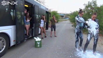 Bitchy Europeans Get Drenched In Milk Outside Screencap 12 on sinx.preview.netperv.com