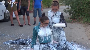Bitchy Europeans Get Drenched In Milk Outside Screencap 26 on sinx.preview.netperv.com