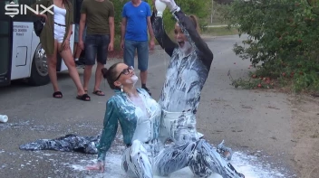 Bitchy Europeans Get Drenched In Milk Outside Screencap 27 on sinx.preview.netperv.com