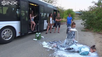 Bitchy Europeans Get Drenched In Milk Outside Screencap 36 on sinx.preview.netperv.com