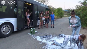 Bitchy Europeans Get Drenched In Milk Outside Screencap 47 on sinx.preview.netperv.com