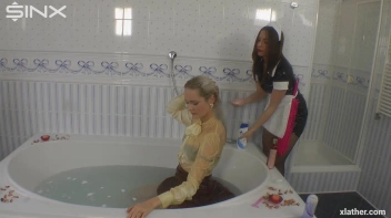 PVC Maid Lathers And Washes Bosses Hair Screencap 47 on sinx.preview.netperv.com