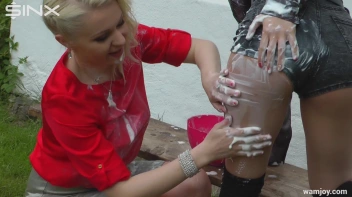 Sensual Blondes Smear Cream Over Their Sexy Clothes Screencap 21 on sinx.preview.netperv.com