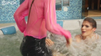 Clothed Catfight Turns Wet In The Jacuzzi Screencap 13 on sinx.preview.netperv.com