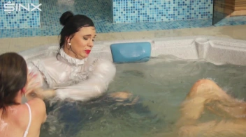 Clothed Catfight Turns Wet In The Jacuzzi Screencap 37 on sinx.preview.netperv.com