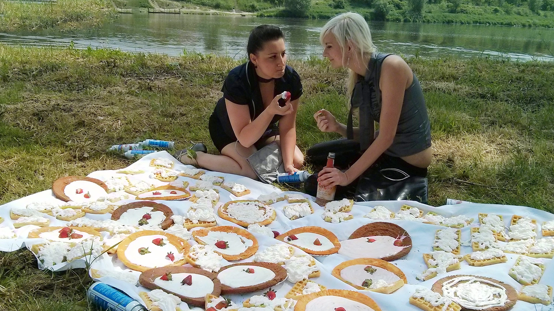 Five Chicks And One Fucked Up, Messy Picnic! on sinx.preview.netperv.com