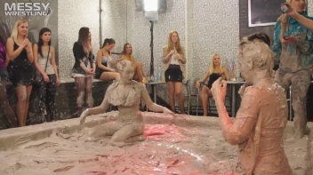 Messy Wrestling: 2 Power Packed Audience Mud Brawl Blasts Them All! Let's Get Messyyyyyyy!!! Screencap 10 on sinx.preview.netperv.com