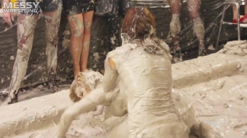 Messy Wrestling: 2 Power Packed Audience Mud Brawl Blasts Them All! Let's Get Messyyyyyyy!!! Screencap 61 on sinx.preview.netperv.com