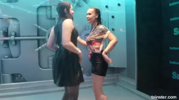 Cute chicks party underneath the club shower Screencap 14 on sinx.preview.netperv.com