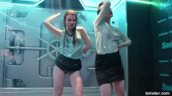 Cute chicks party underneath the club shower Screencap 22 on sinx.preview.netperv.com