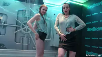 Cute chicks party underneath the club shower Screencap 24 on sinx.preview.netperv.com