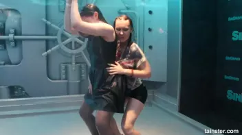 Cute chicks party underneath the club shower Screencap 6 on sinx.preview.netperv.com