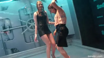 Cute chicks party underneath the club shower Screencap 61 on sinx.preview.netperv.com