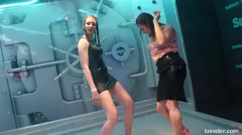 Cute chicks party underneath the club shower Screencap 62 on sinx.preview.netperv.com