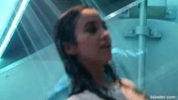 Cute chicks party underneath the club shower Screencap 82 on sinx.preview.netperv.com