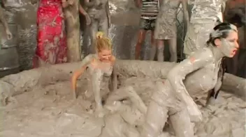 Tit-to-Tit Mud Combat! Screencap 14 on sinx.preview.netperv.com
