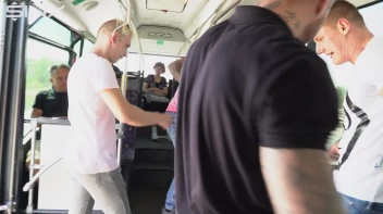 Horny Guys Share Blonde Sex Doll On The Bus Screencap 1 on sinx.preview.netperv.com