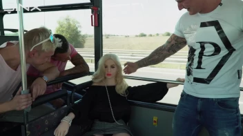 Horny Guys Share Blonde Sex Doll On The Bus Screencap 2 on sinx.preview.netperv.com