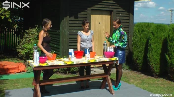 Brunette Hotties Compete In Messy Food Fight Screencap 1 on sinx.preview.netperv.com