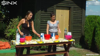 Brunette Hotties Compete In Messy Food Fight Screencap 3 on sinx.preview.netperv.com
