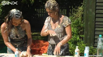 Brunette Hotties Compete In Messy Food Fight Screencap 50 on sinx.preview.netperv.com