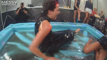 Making The Most Of The Mess As They Romp, Stomp, and Slop It Up In The Oil! 2 Audience Fights!! Screencap 9 on sinx.preview.netperv.com