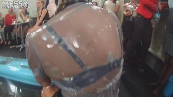 Making The Most Of The Mess As They Romp, Stomp, and Slop It Up In The Oil! 2 Audience Fights!! Screencap 32 on sinx.preview.netperv.com