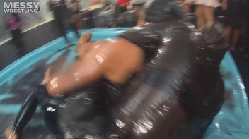 Making The Most Of The Mess As They Romp, Stomp, and Slop It Up In The Oil! 2 Audience Fights!! Screencap 53 on sinx.preview.netperv.com