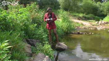 Ebony Babe Goes For A Swim In School Uniform Screencap 4 on sinx.preview.netperv.com