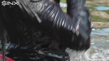 Ebony Babe Goes For A Swim In School Uniform Screencap 56 on sinx.preview.netperv.com