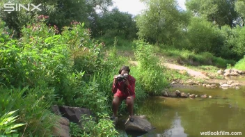 Ebony Babe Goes For A Swim In School Uniform Screencap 1 on sinx.preview.netperv.com