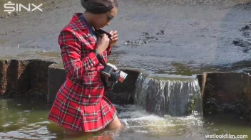 Ebony Babe Goes For A Swim In School Uniform Screencap 12 on sinx.preview.netperv.com