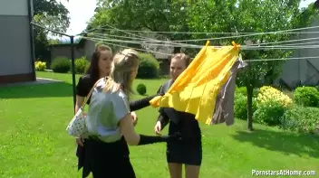Three Beauties Make A Mess Of Themselves In The Backyard Screencap 9 on sinx.preview.netperv.com