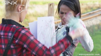 Outdoor Painting Session Turns Messy Quick Screencap 30 on sinx.preview.netperv.com