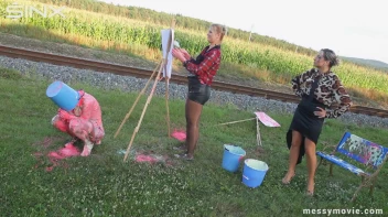 Outdoor Painting Session Turns Messy Quick Screencap 42 on sinx.preview.netperv.com