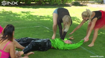 Bossy girls coach covered in oil Screencap 11 on sinx.preview.netperv.com