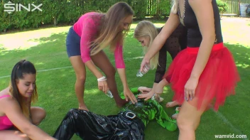 Bossy girls coach covered in oil Screencap 27 on sinx.preview.netperv.com