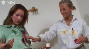 Dressed Babes Paint Each Others Outfits Screencap 10 on sinx.preview.netperv.com